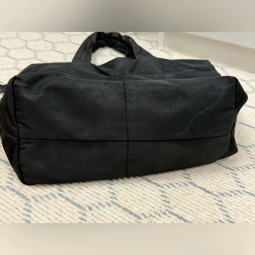 SEE BY CHLOE Y2K Black Nylon Joy Rider Tote Shoulder Bag W/ Signature Bag Charms